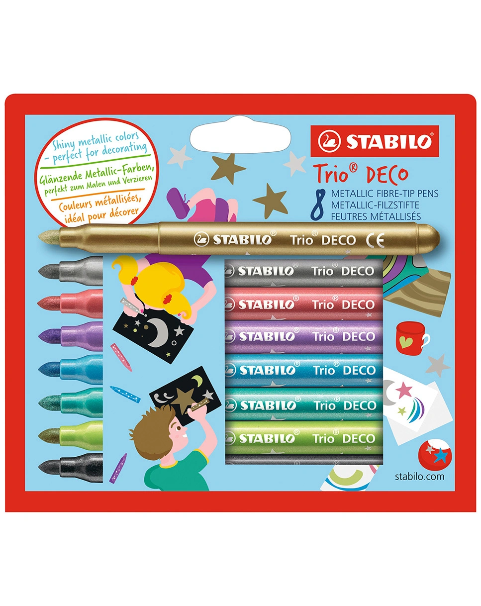 Filzstift STABILO® Trio DECO Metallic 8er-Pack