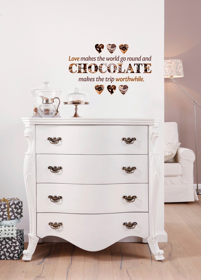 Komar Wandtattoo »Chocolate - Grösse 50 x 70 cm« selbstklebend, Wandsticker