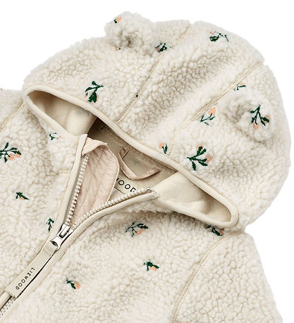 Liewood Fleecejakke - Mara - Peach/Sandy Embroidery