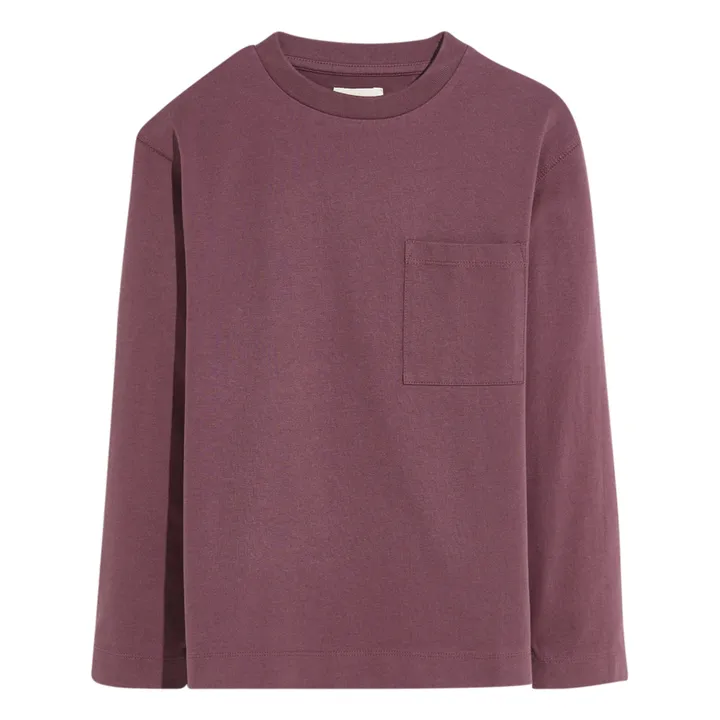 Bellerose T-shirt Manches Longues Poche Camo | Aubergine