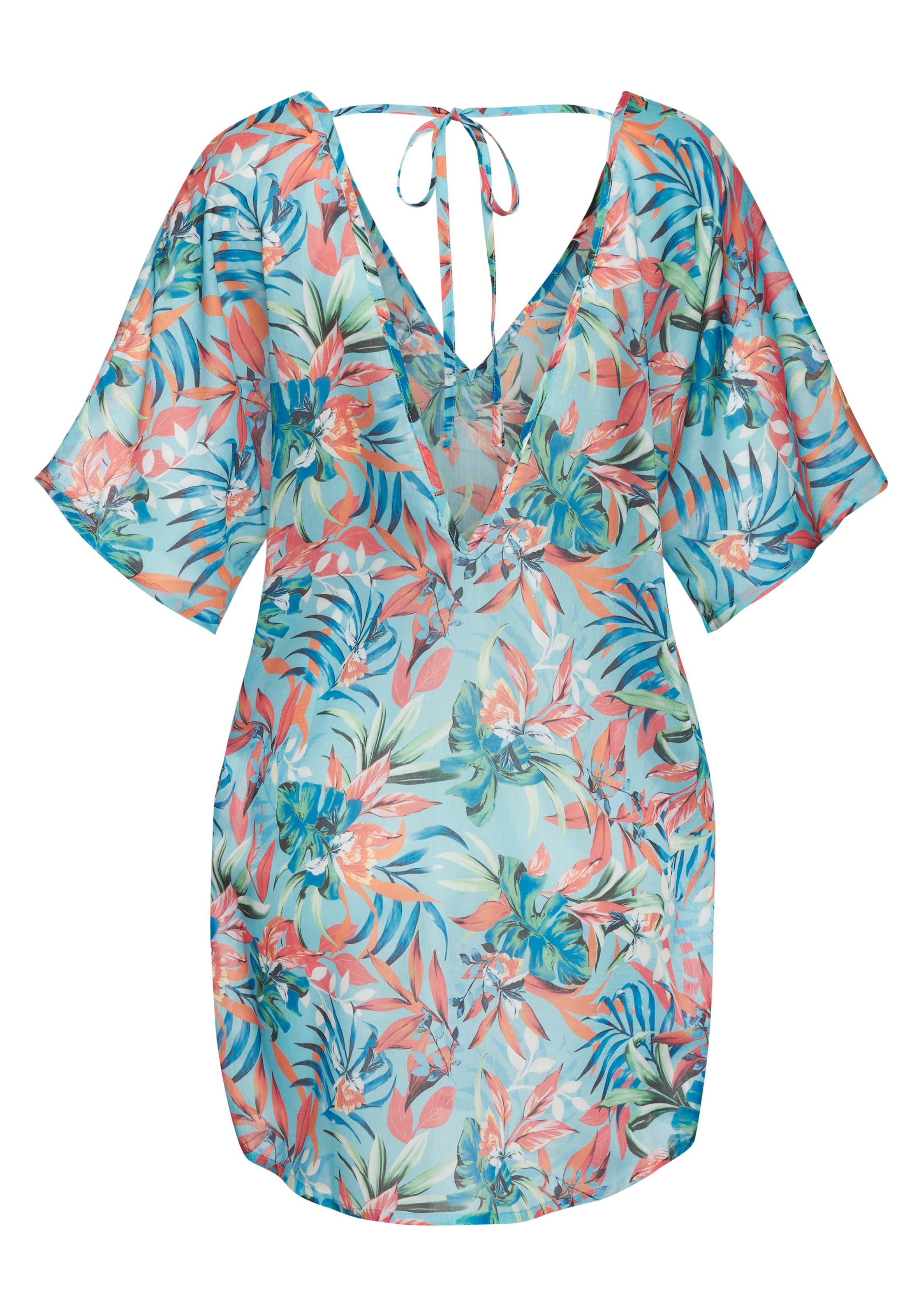 Venice Beach Chiffontunika , mit Alloverdruck, leichte Strandtunika