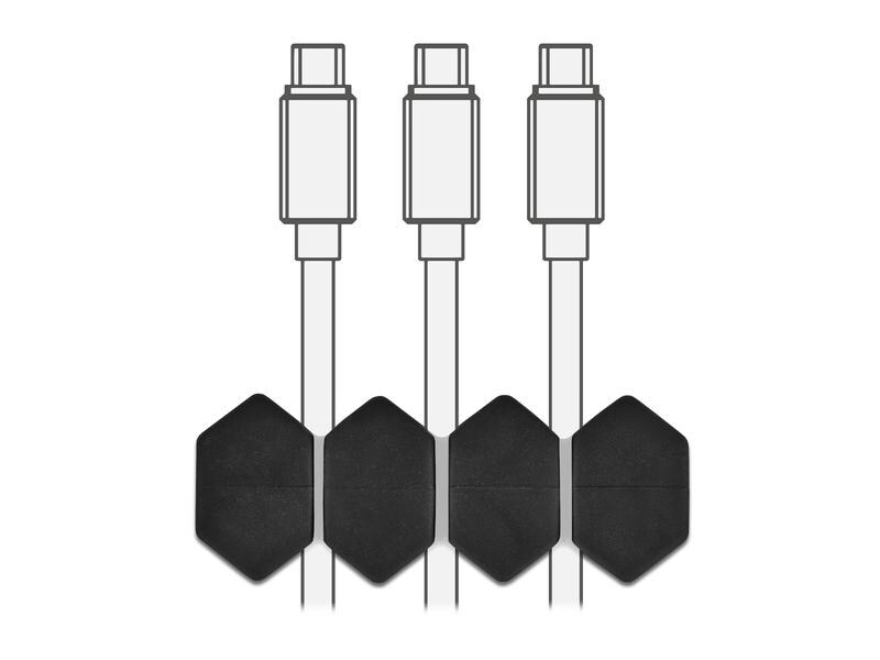 Delock Kabelhalter wabenförmig Set, mit 3 Durchführungen 6 Delock Kabelhalter mit 3 Durchführungen wabenförmig Set 6 Stück