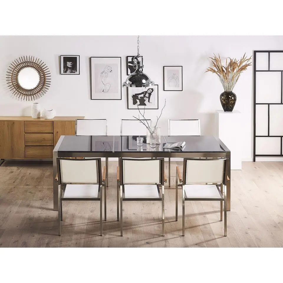 GROSSETO - Tuintafel - Grijs - 220 x 100 cm - Graniet