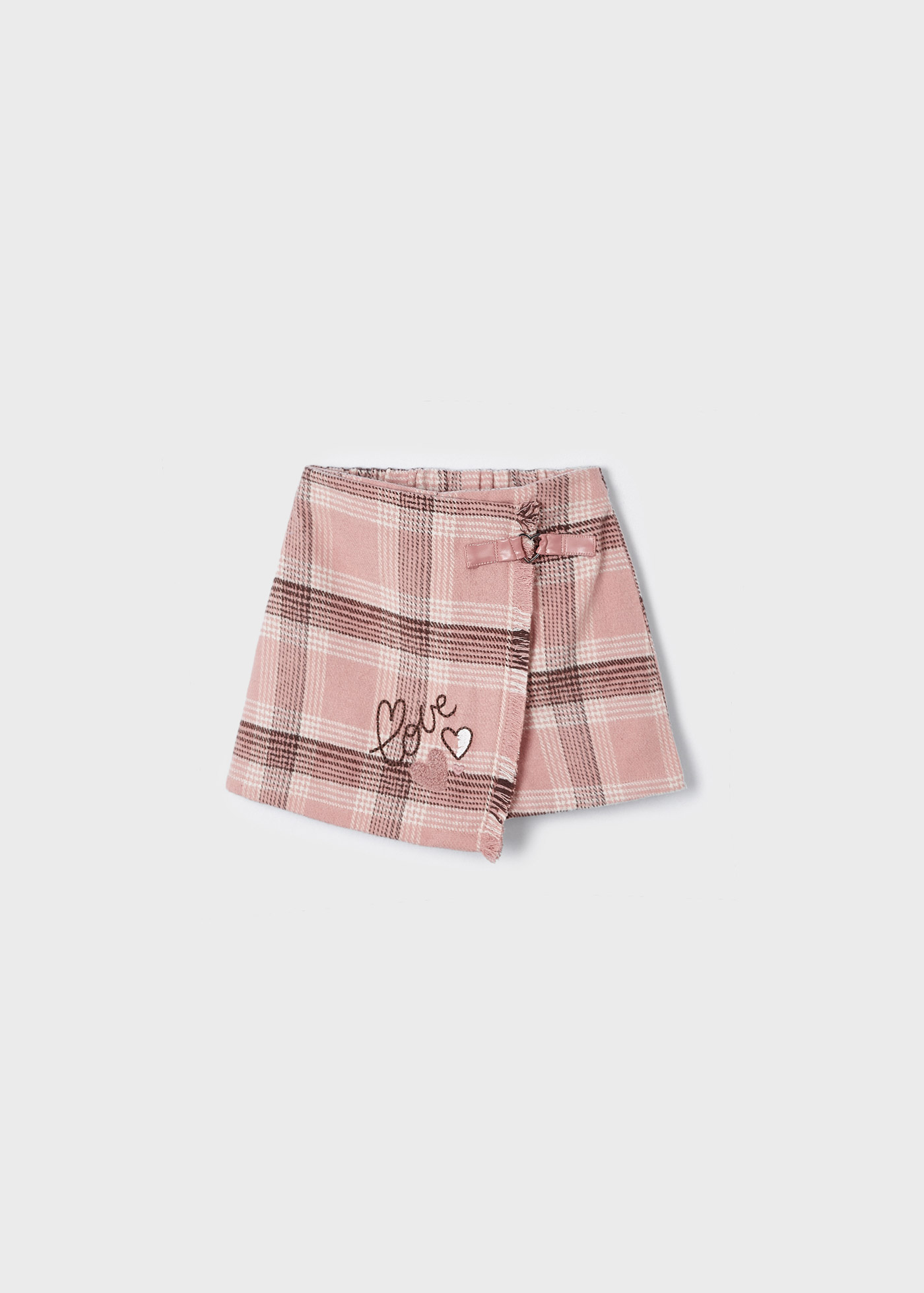 calças culote xadrez para meninas