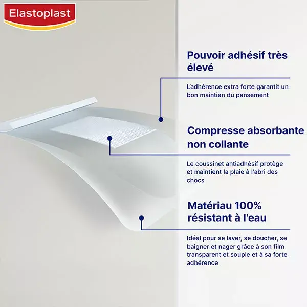 Curativo estéril impermeável Elastoplast XXL 8cm x 10cm, 5 unidades