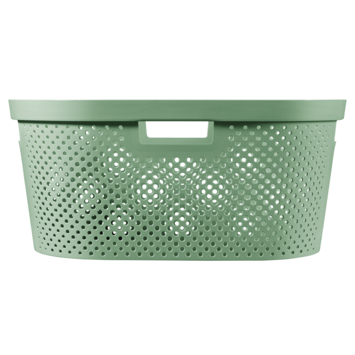 Curver Infinity Dots wasmand gerecycled groen 40 L