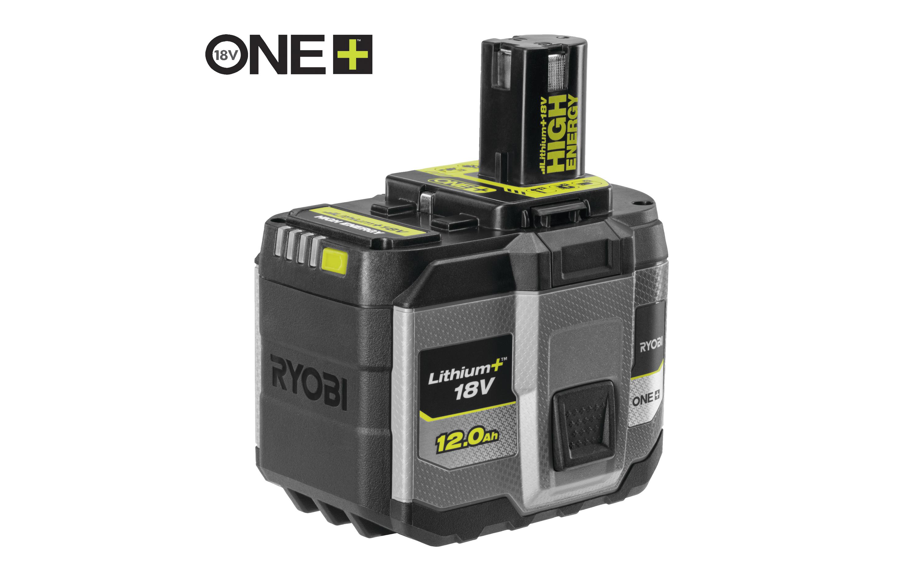 Akku RB18120T 18 V 12.0 Ah High Energy<br>Optimierte Lithium-Technologie für hohe Leistung und schnelle Ladezeiten