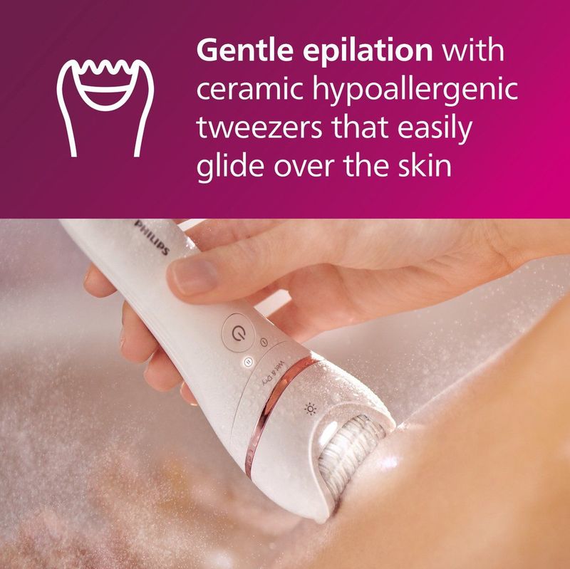 Philips - Epilator 8000 Series - Wet & Dry - Draadloos - Inclusief Accessoires
