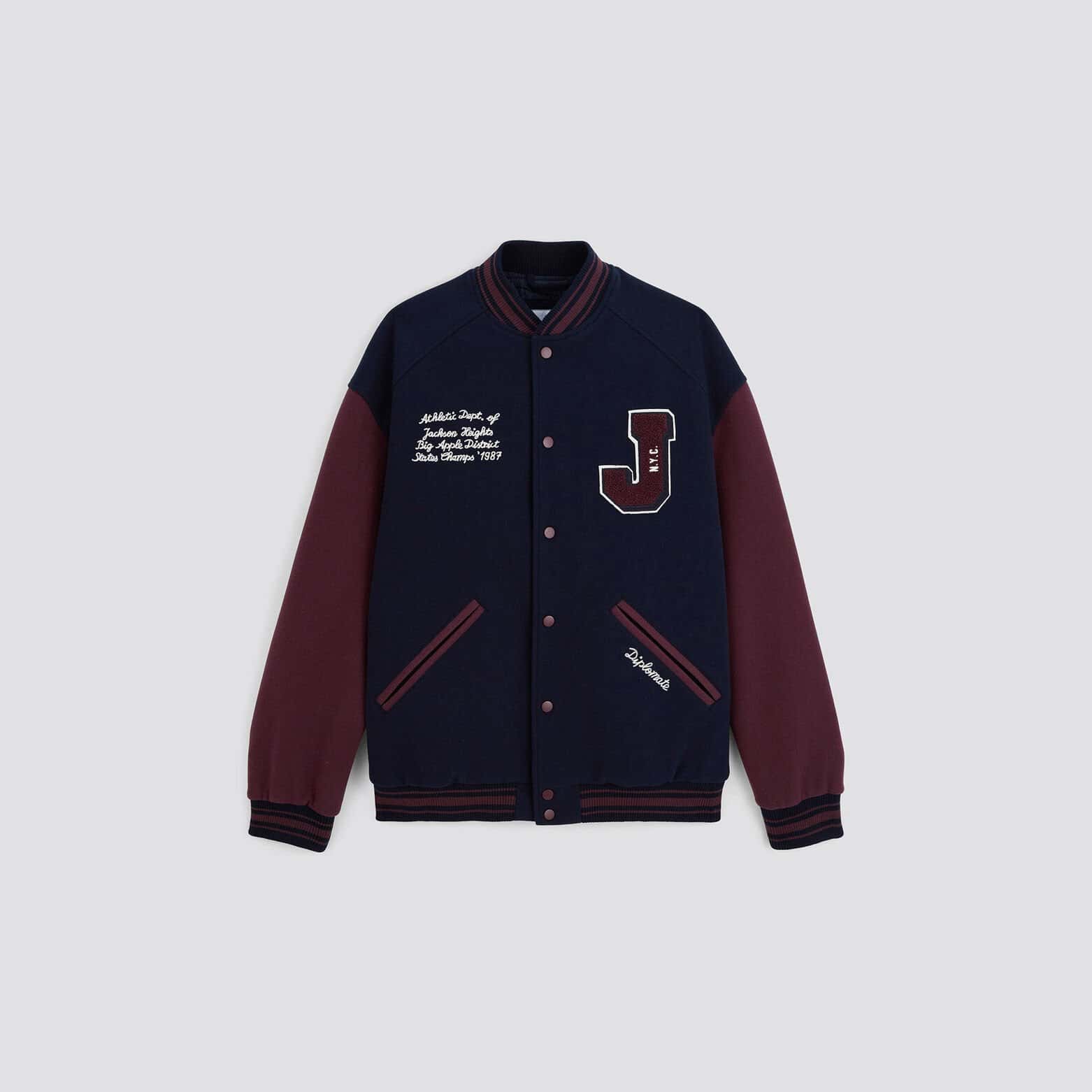 Blouson collège colorblock Bleu foncé