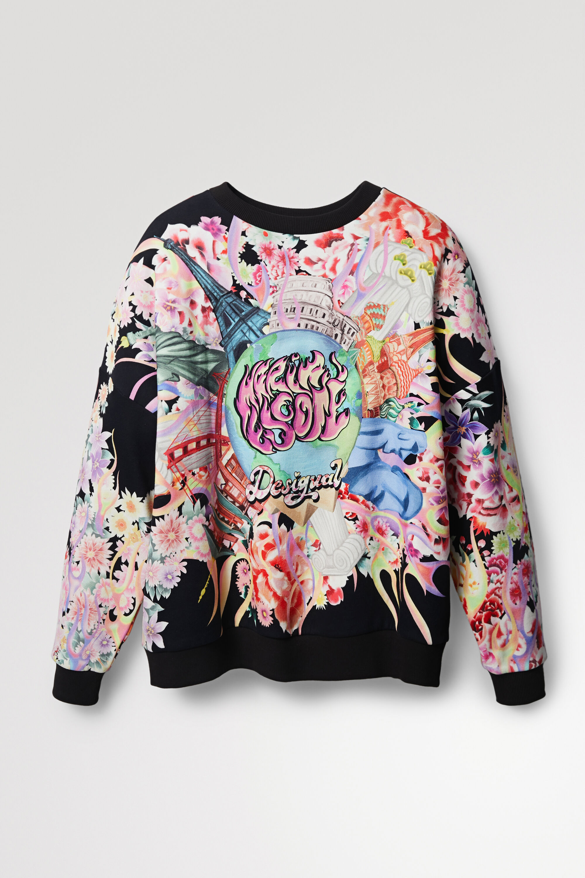 Sweat-shirt oversize fourré