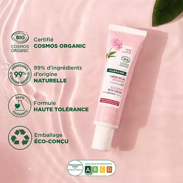 Rotina Facial Suavizante Klorane para Pele Sensível com Peônia Orgânica