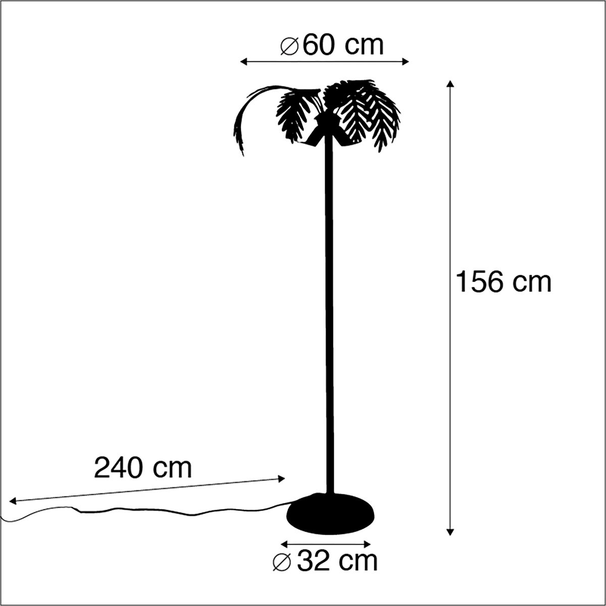 QAZQA - Retro Smart Vloerlamp Goud I Messing 2-Lichts incl. Wifi G95 - Botanica I Woonkamer I Slaapkamer - Staal Langwerpig - LED compatibel E27
