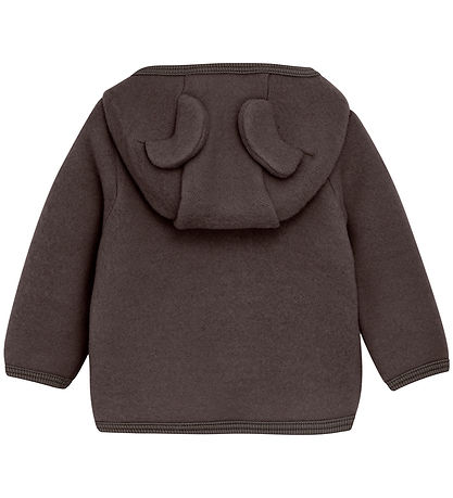 Huttelihut Cardigan - Uldfleece - Raisin m. ?rer