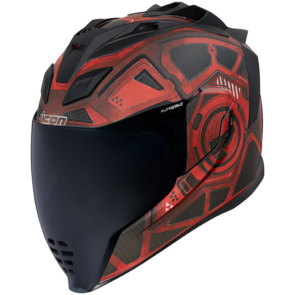 Icon - Casque Airflite Blockchain Rouge / Noir