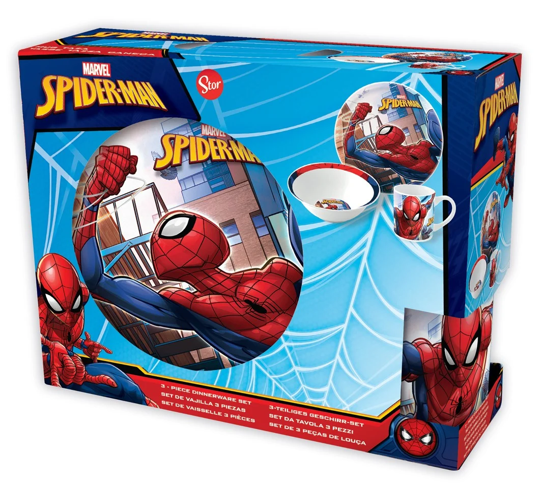 Stor - Gavesæt med 3 dele - Spiderman