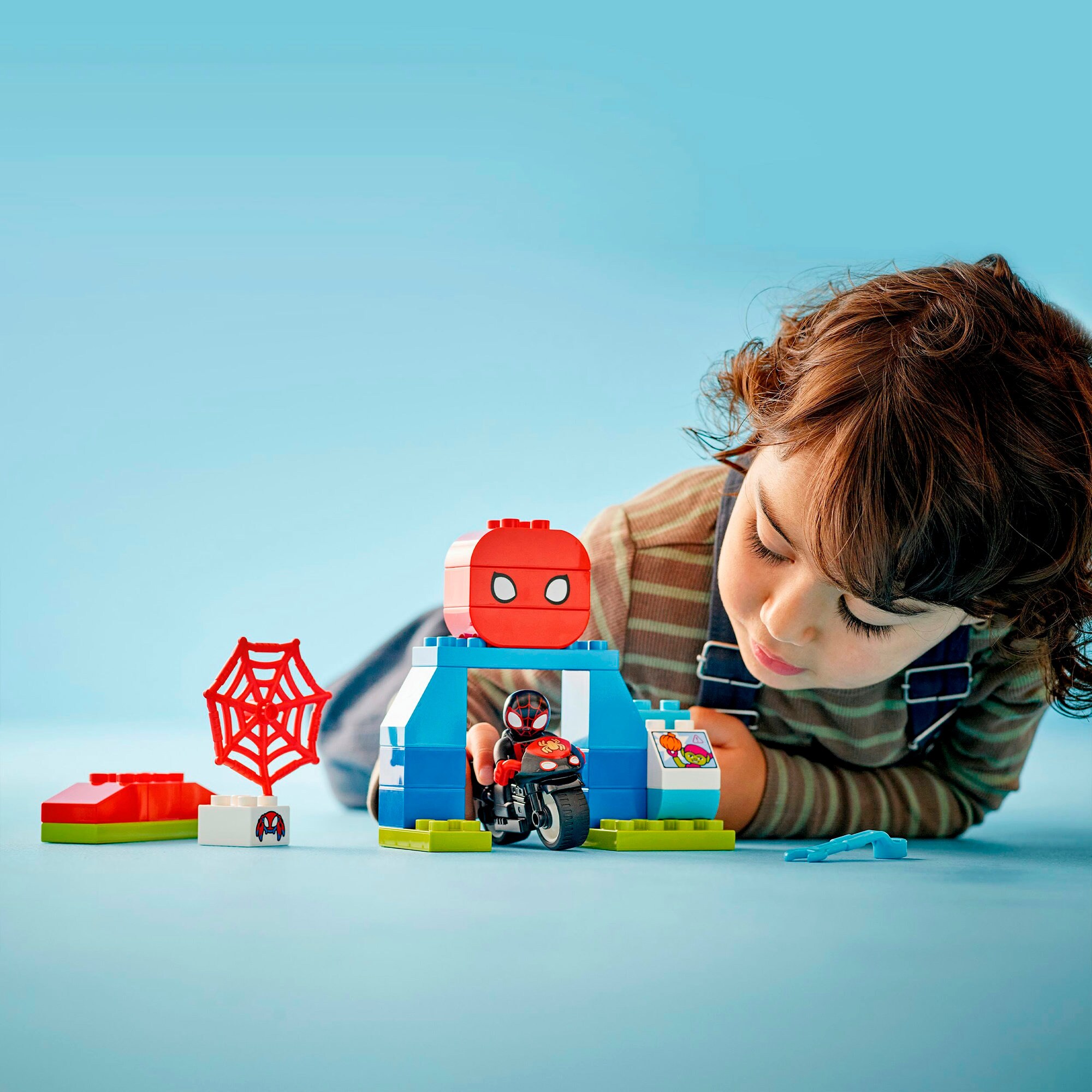 LEGO Konstruktionsspielzeug DUPLO Marvel Spins Motorrad-Abenteuer