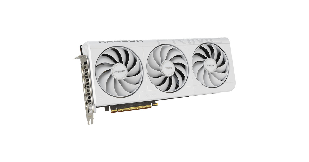 ASUSRadeon RX 9070 XT PRIME WHITE OC Edition grafische kaart  (Wit, 3x DisplayPort, 1x HDMI 2.1, RDNA4)