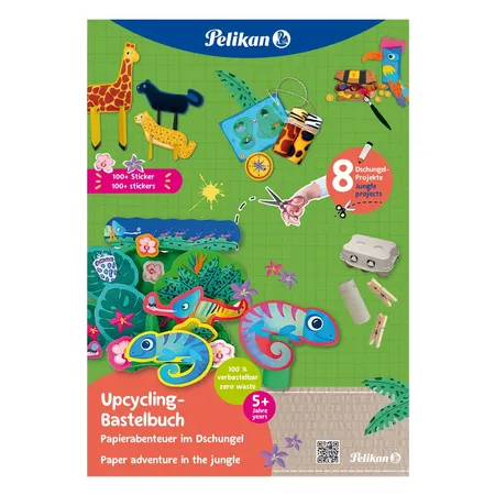 Pelikan Upcycling Bastelbuch mit StickernUBBS Dschungel A4 FSC