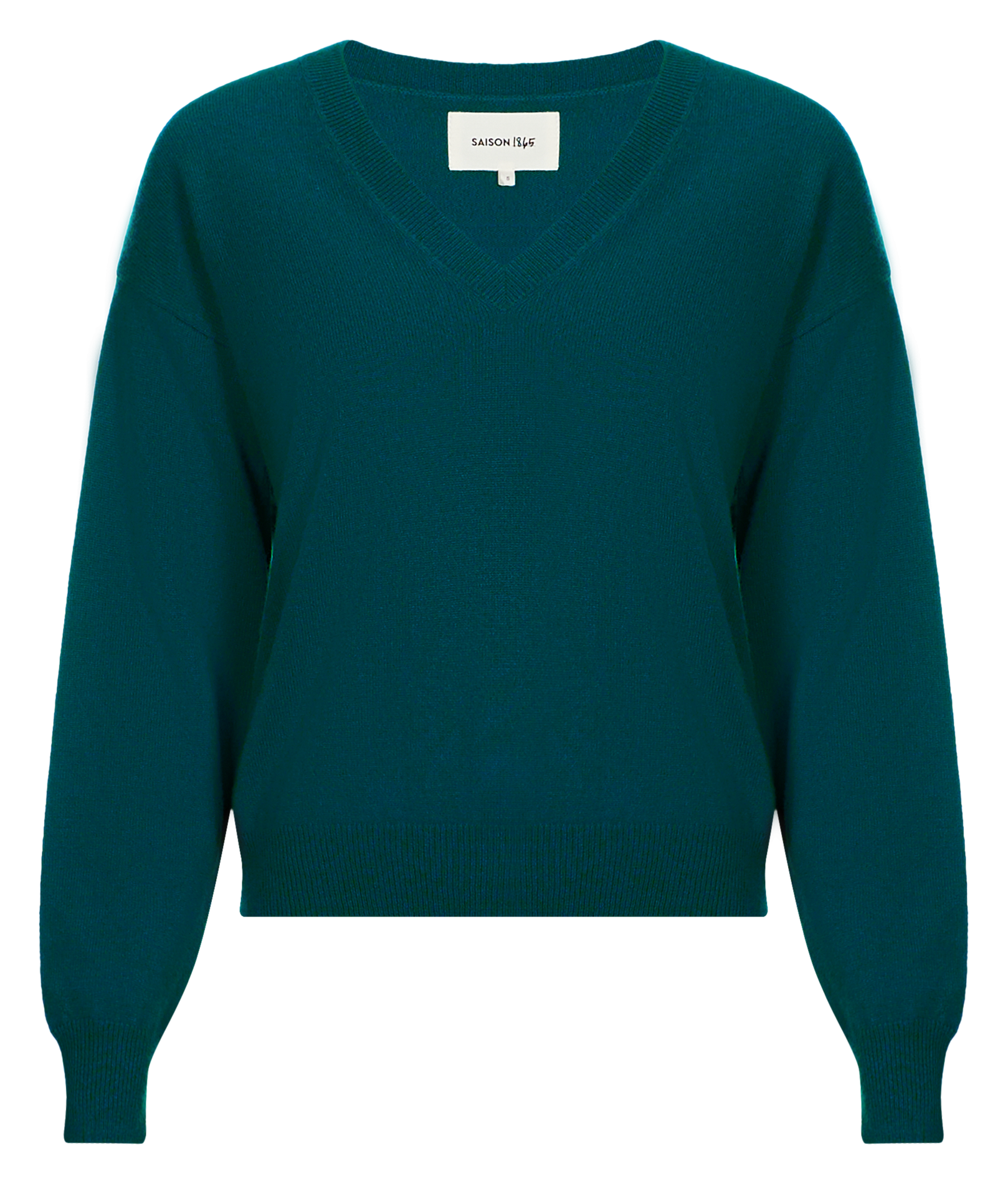 SEVENE - Pull col V en cachemire | Vert