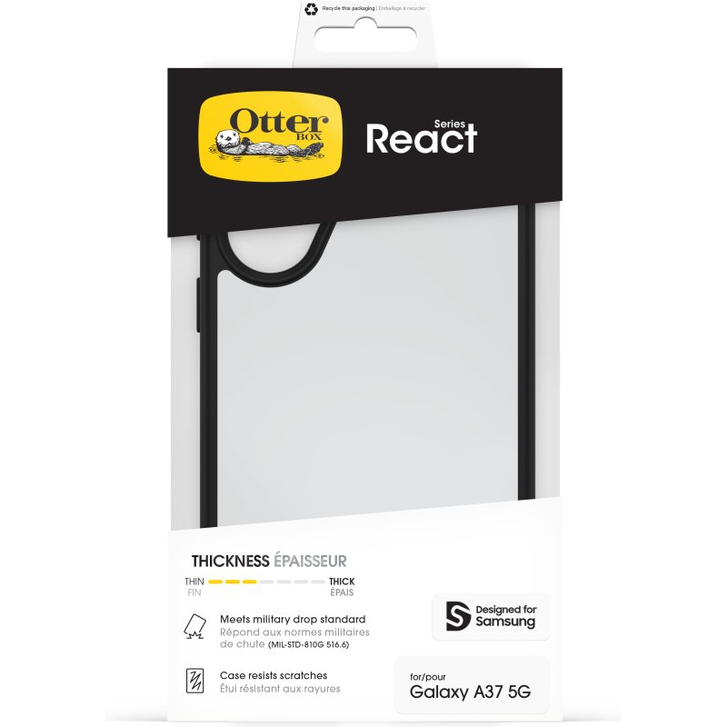OtterBox React Samsung Galaxy A37 5G Black Crystal