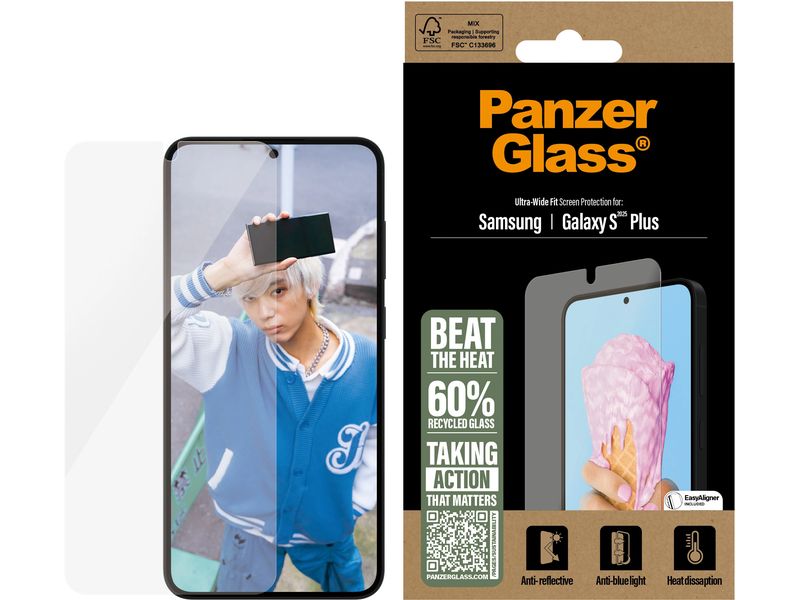 Panzerglass Displayschutz Ultra Wide Fit All-in-One Galaxy Display-Schutzfolie für das Samsung Galaxy S25