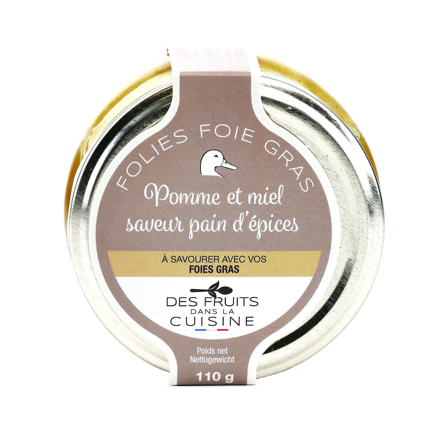 Les folies foie gras - Confit pomme et miel saveur pain d'épices