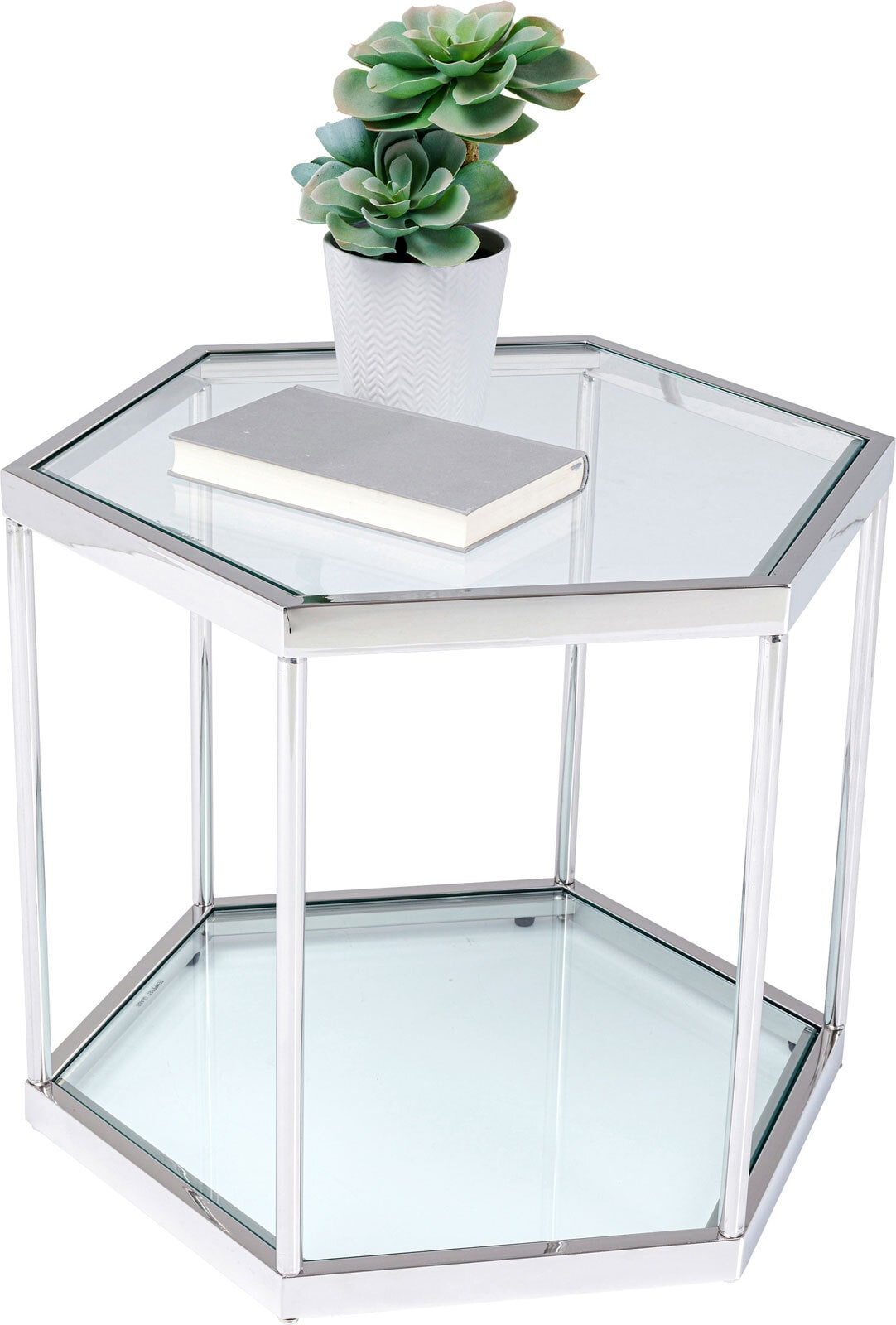 KARE DESIGN Couchtisch COMB 45 cm silberfarbig
