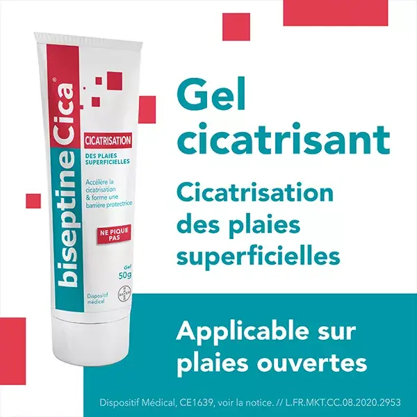 Biseptine Cica para cicatrização de feridas superficiais 50g