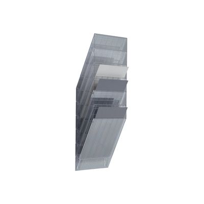 Durable Flexiboxx - Présentoir mural porte-document - 6 cases A4 paysage - transparent