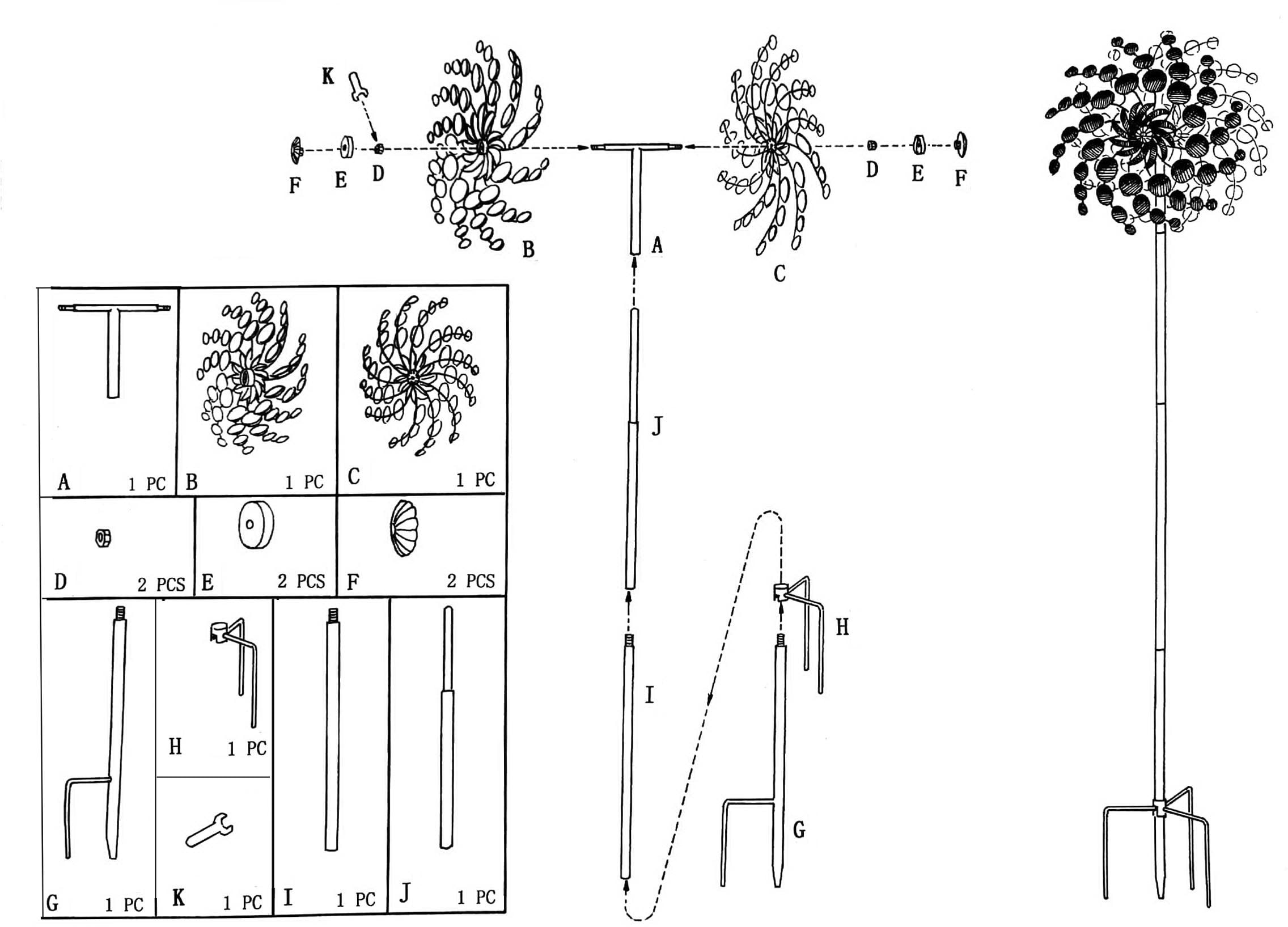 locker Gartenstecker »42526-99«