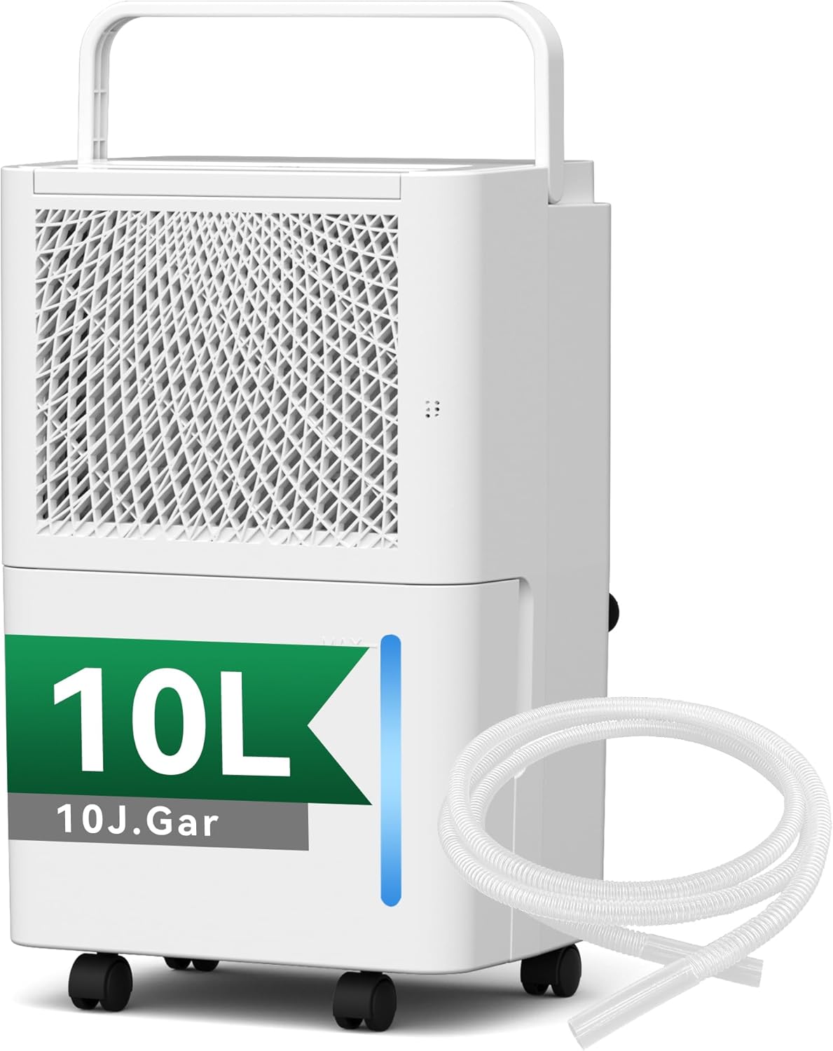 Luftentfeuchter Elektrisch,10L/Tag Hochleistungs Entfeuchter,Raumentfeuchter mit Wäschetrocknung, Ablaufschlauch,Timer und Abtauen, Ideal für Schlafzimmer, Keller, 10 J. Gar (10L Luftentfeuchter)