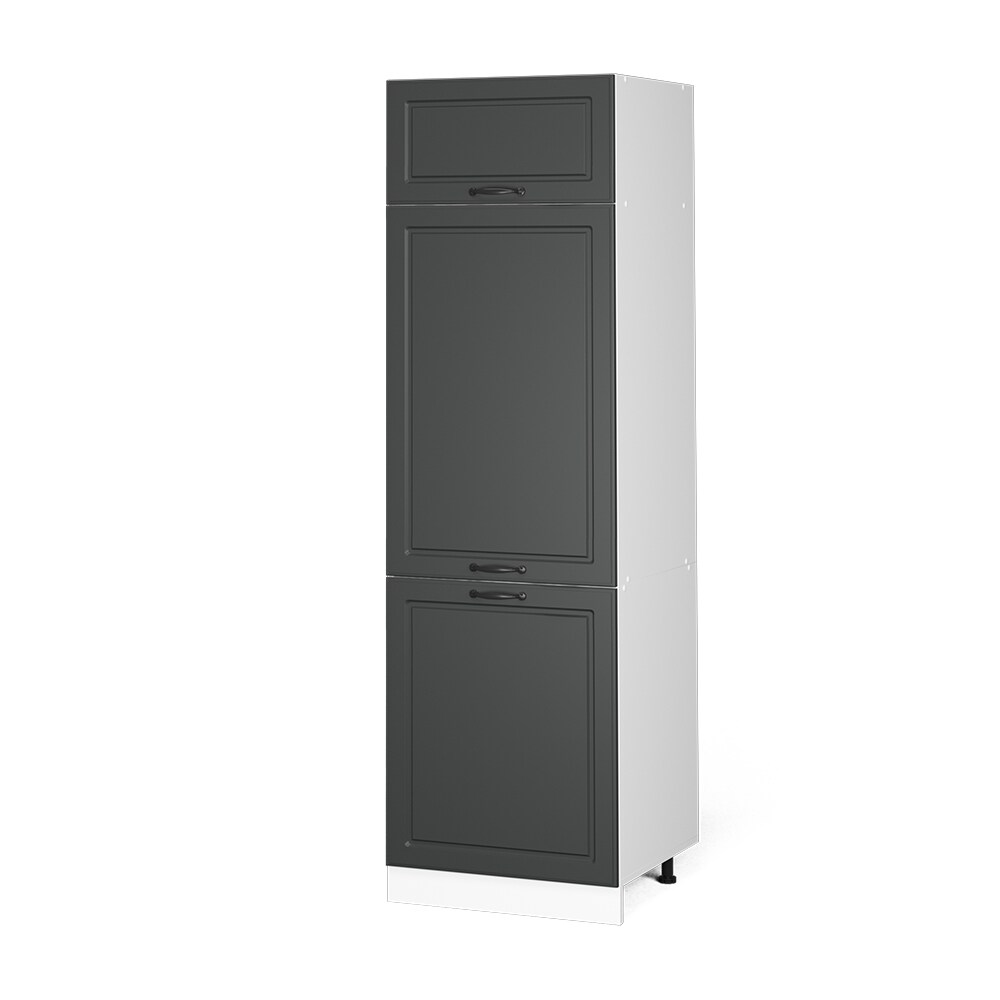 Vicco Kühlumbauschrank Küchenschrank Küchenzeile Landhaus R-Line 60 cm Weiß-Anthrazit