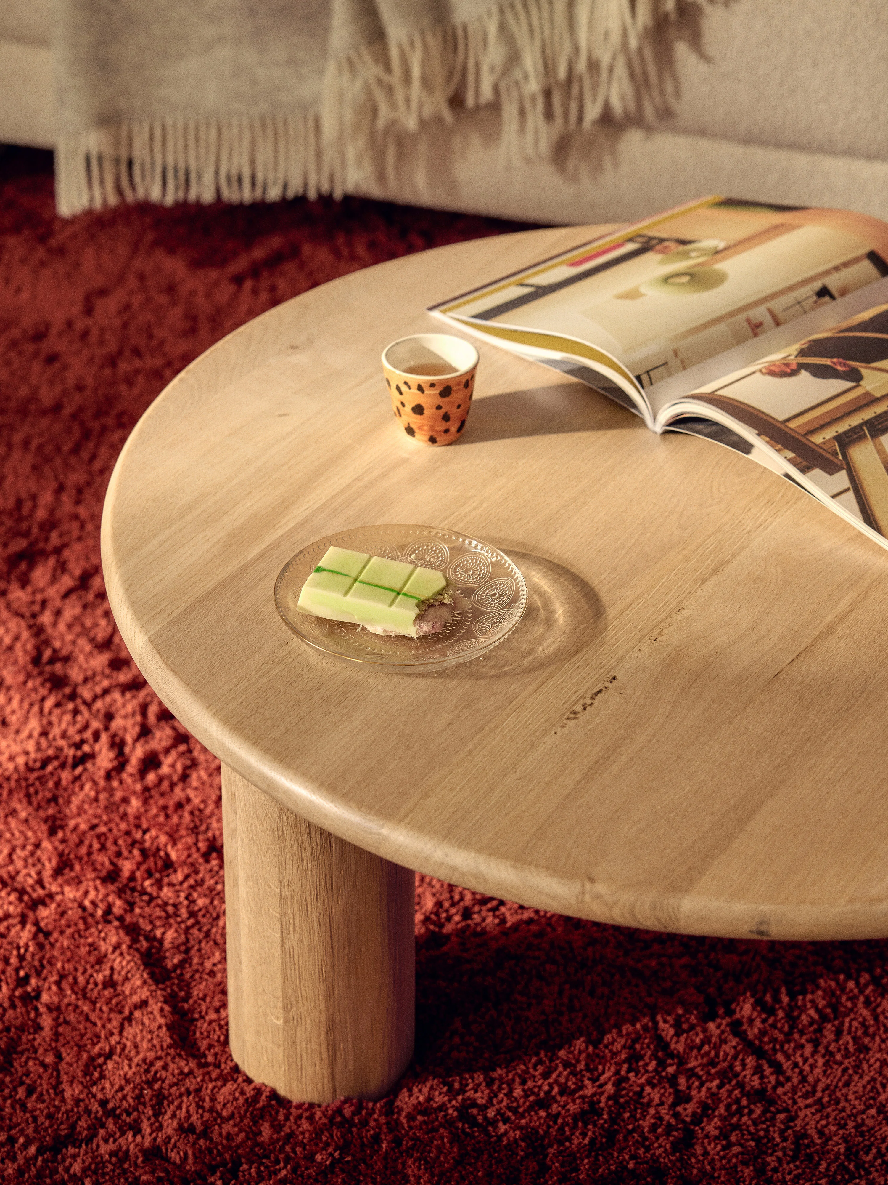 Ronde salontafel Didi van eikenhout