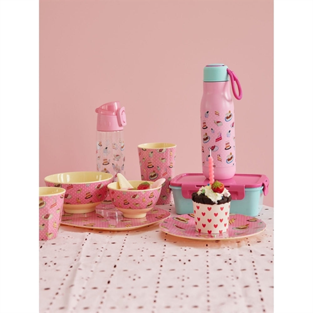 Sweet Cake Print Høj Melamin Kop - Rice