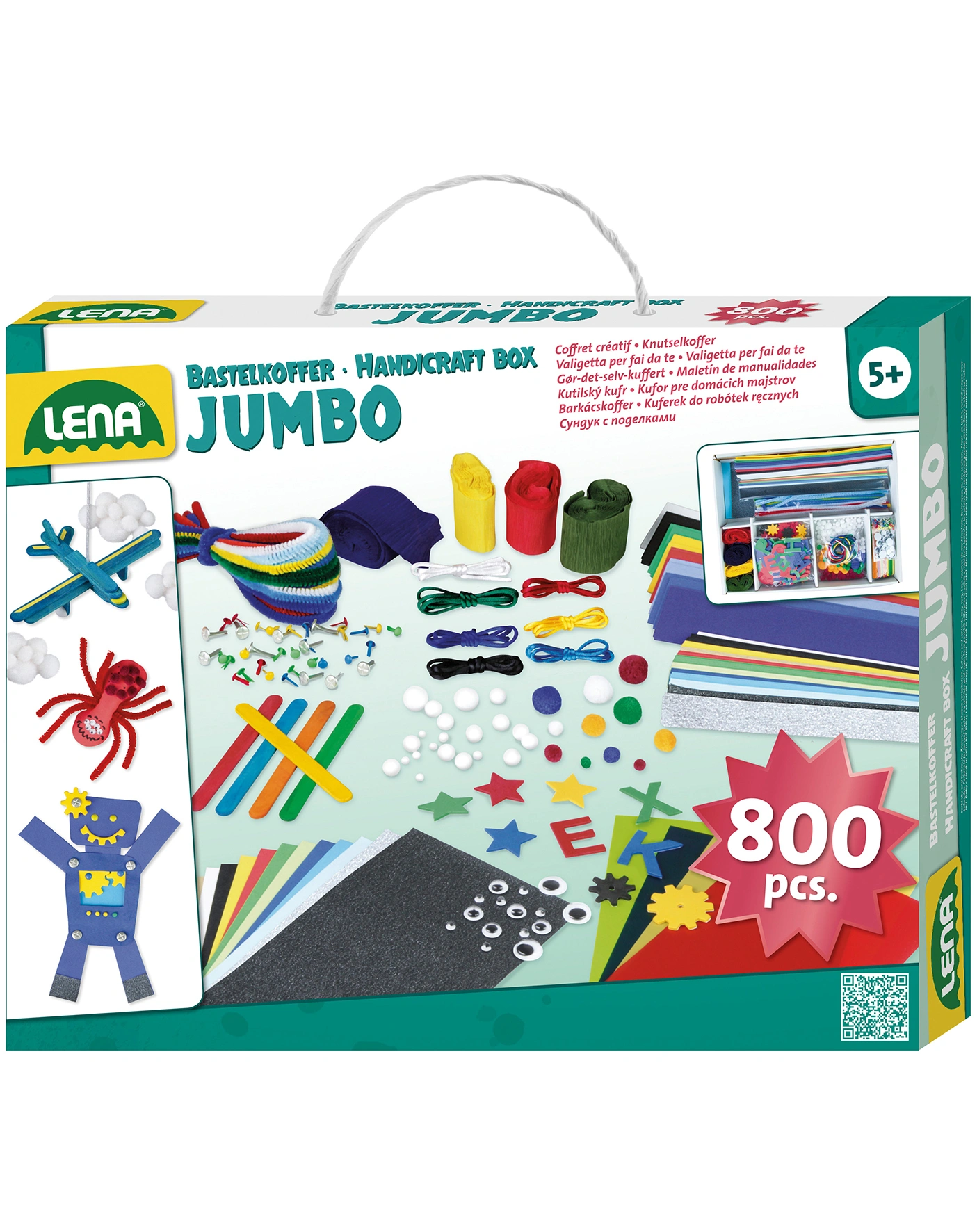 Bastelkoffer JUMBO BLAU 800-teilig