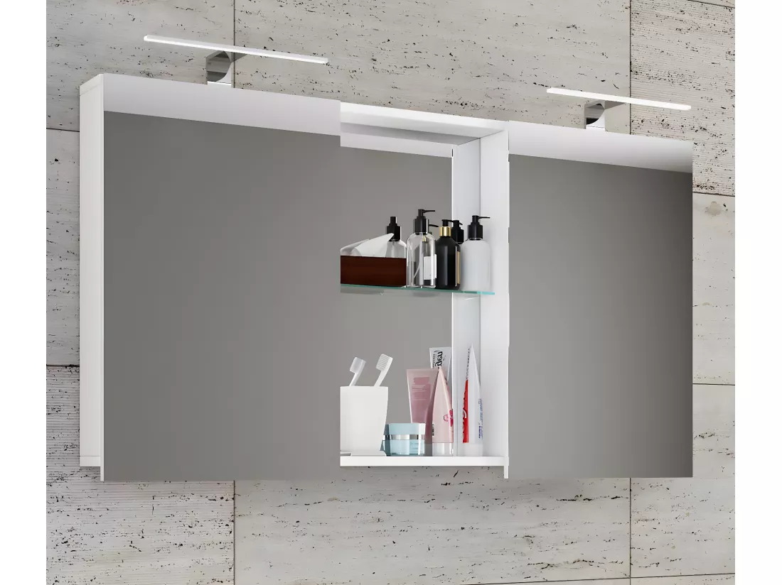armoire de toilette miroir Budasi avec étagère