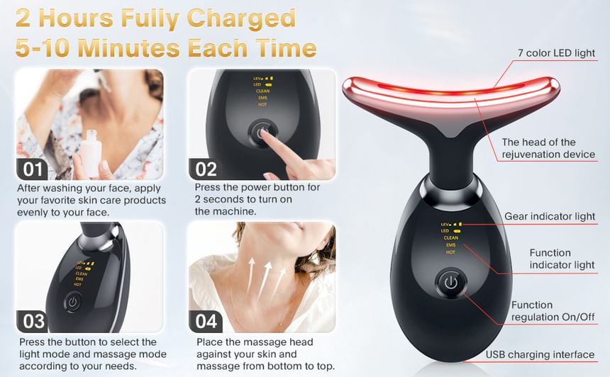 Beautyronics - USB oplaadbaar facelift-apparaat (verschillende ontwerpen)