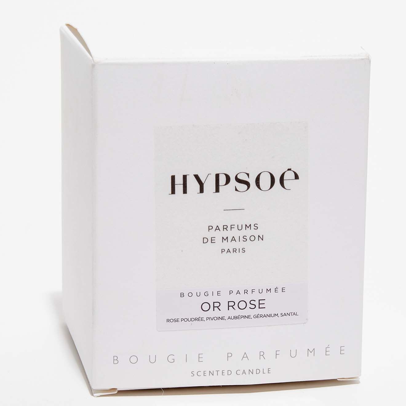 Hypsoé Bougie parfumée Silver Cover Or Rose - 1 mèche 50h