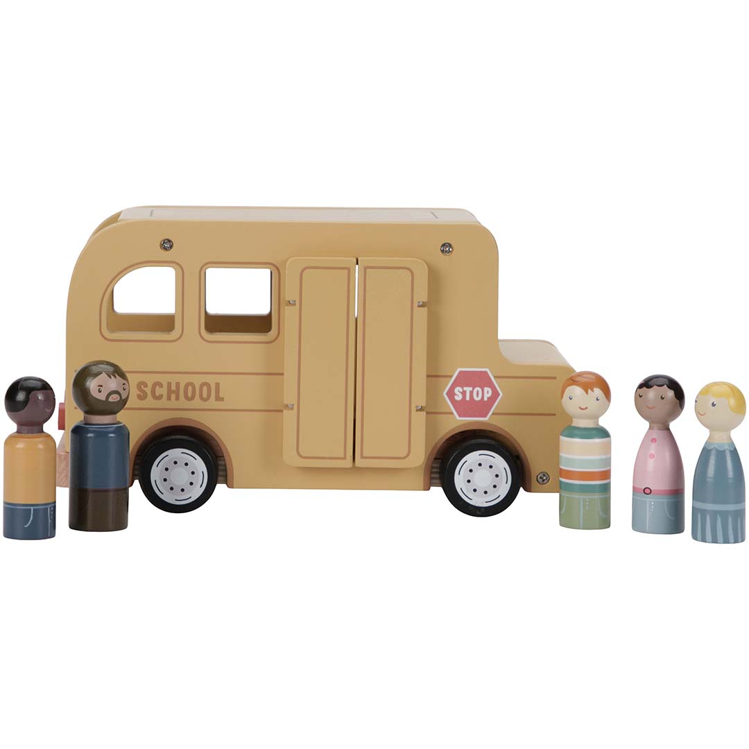 Little dutch schoolbus met poppetjes