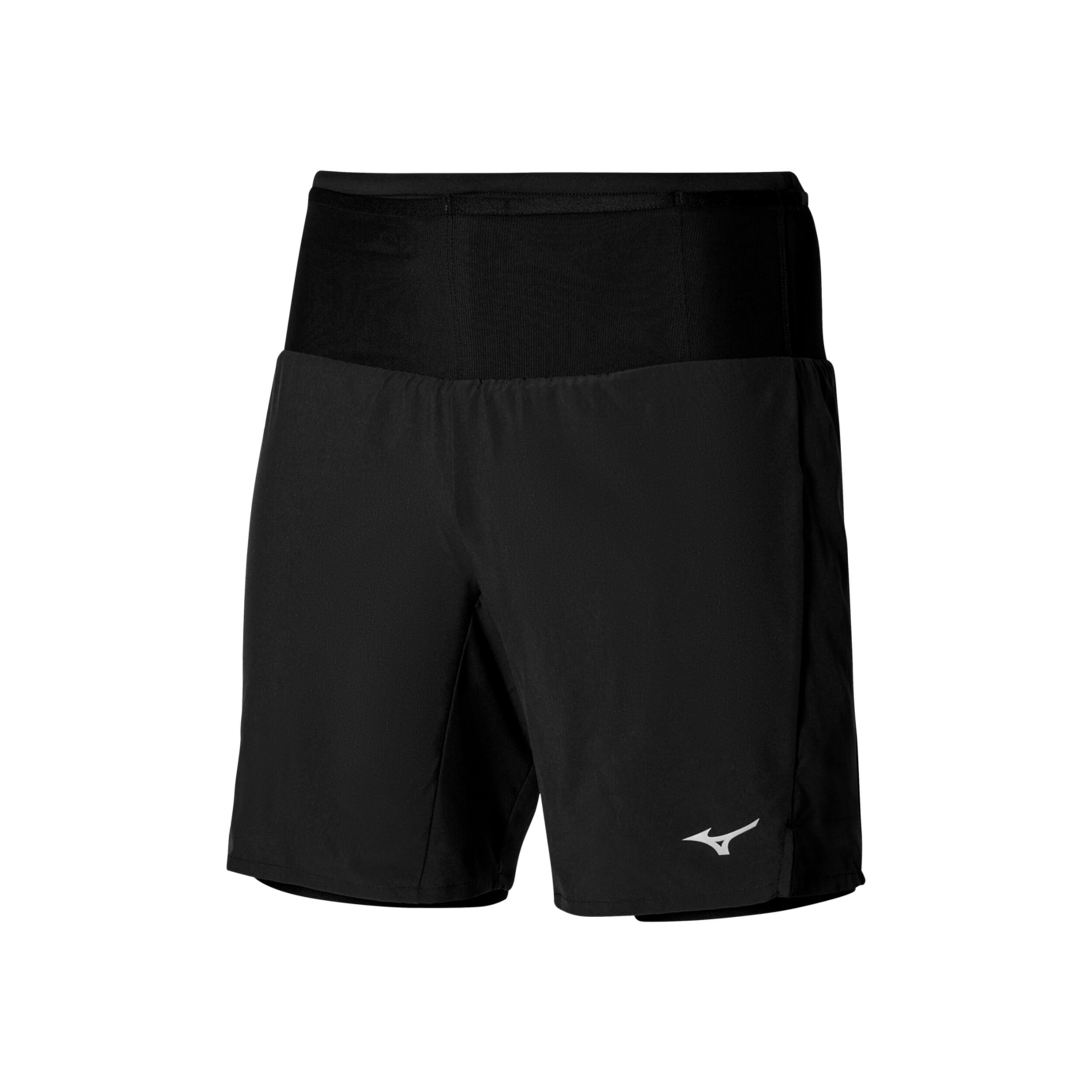 Mizuno Multi Pocket 2in1 7.5 Short De Running Hommes - Noir