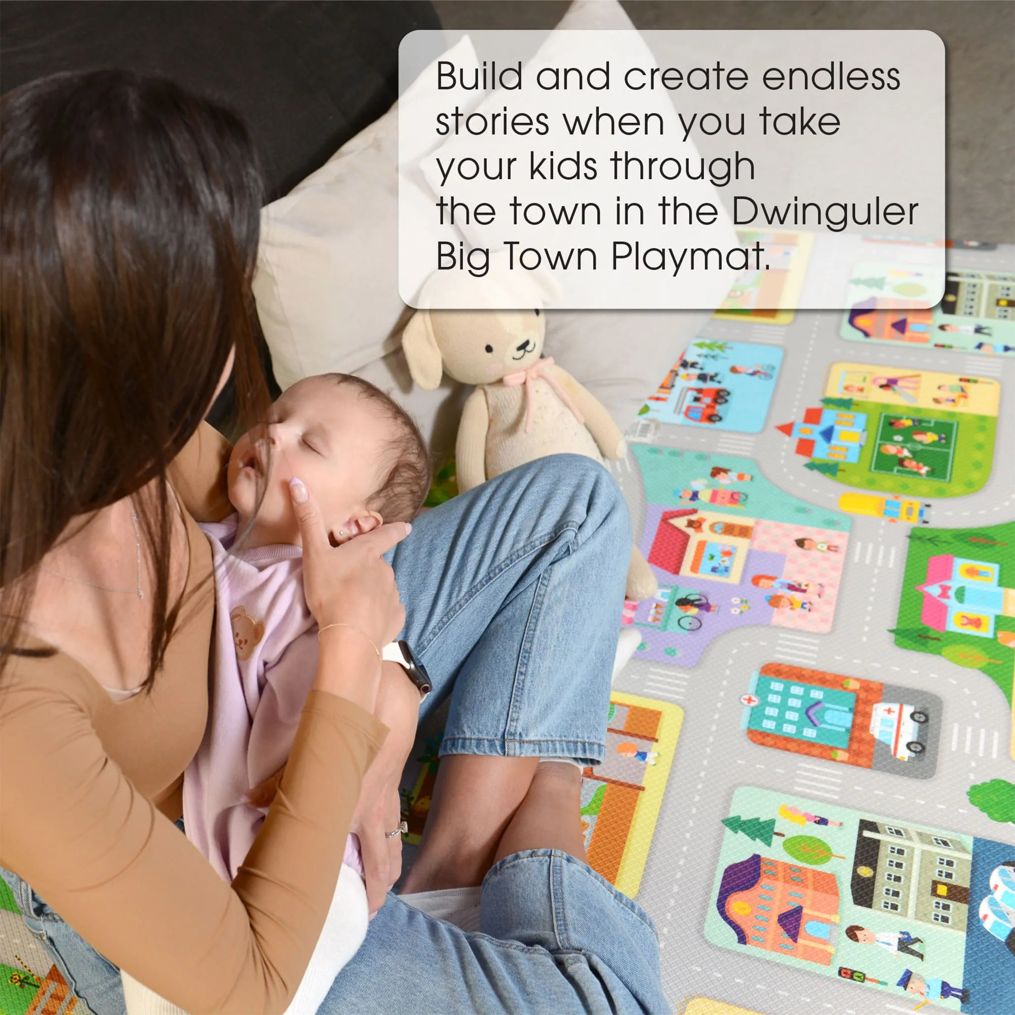 Baby Care Tapis de Jeux Réversible Grand - Grande Ville