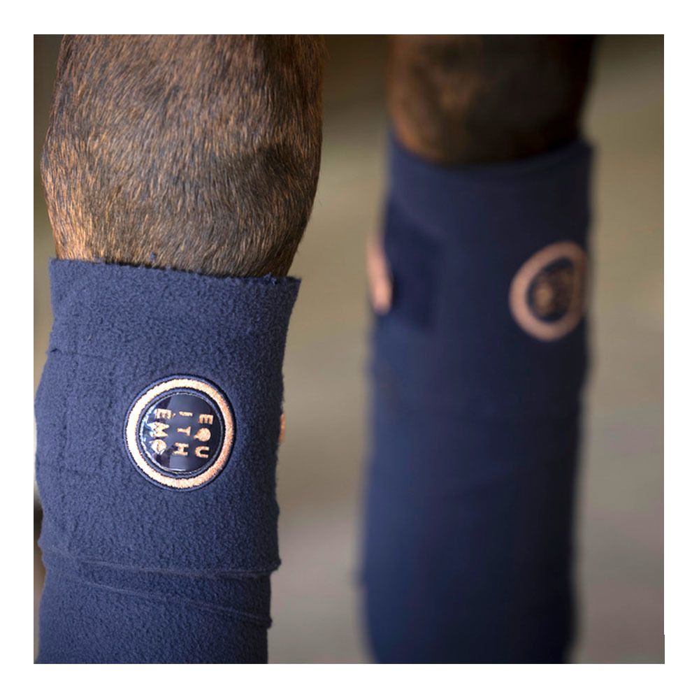 Equitheme SKOLSTART - Bandes de polo x4 marine