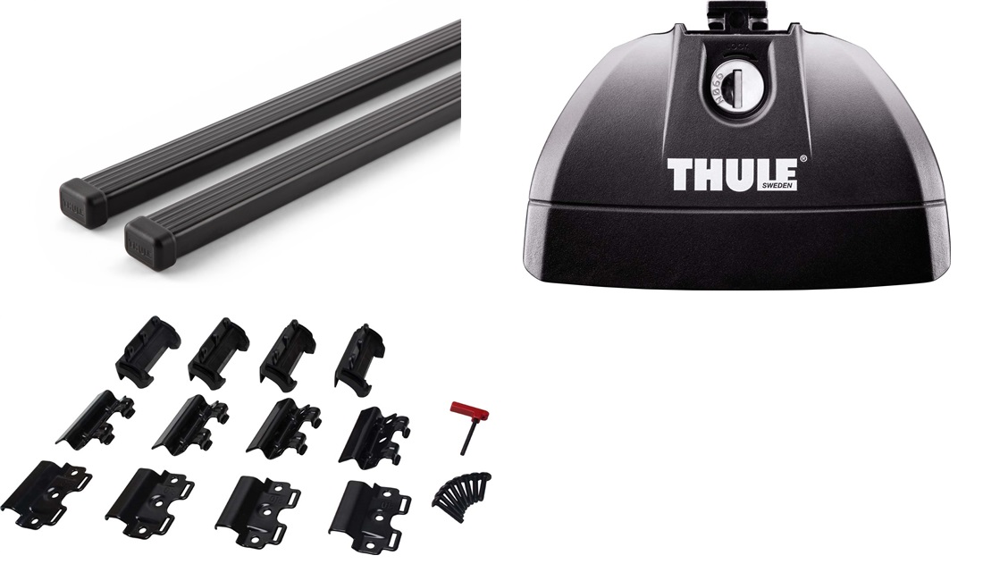 Tagbøjler, Thule SquareBar Sort