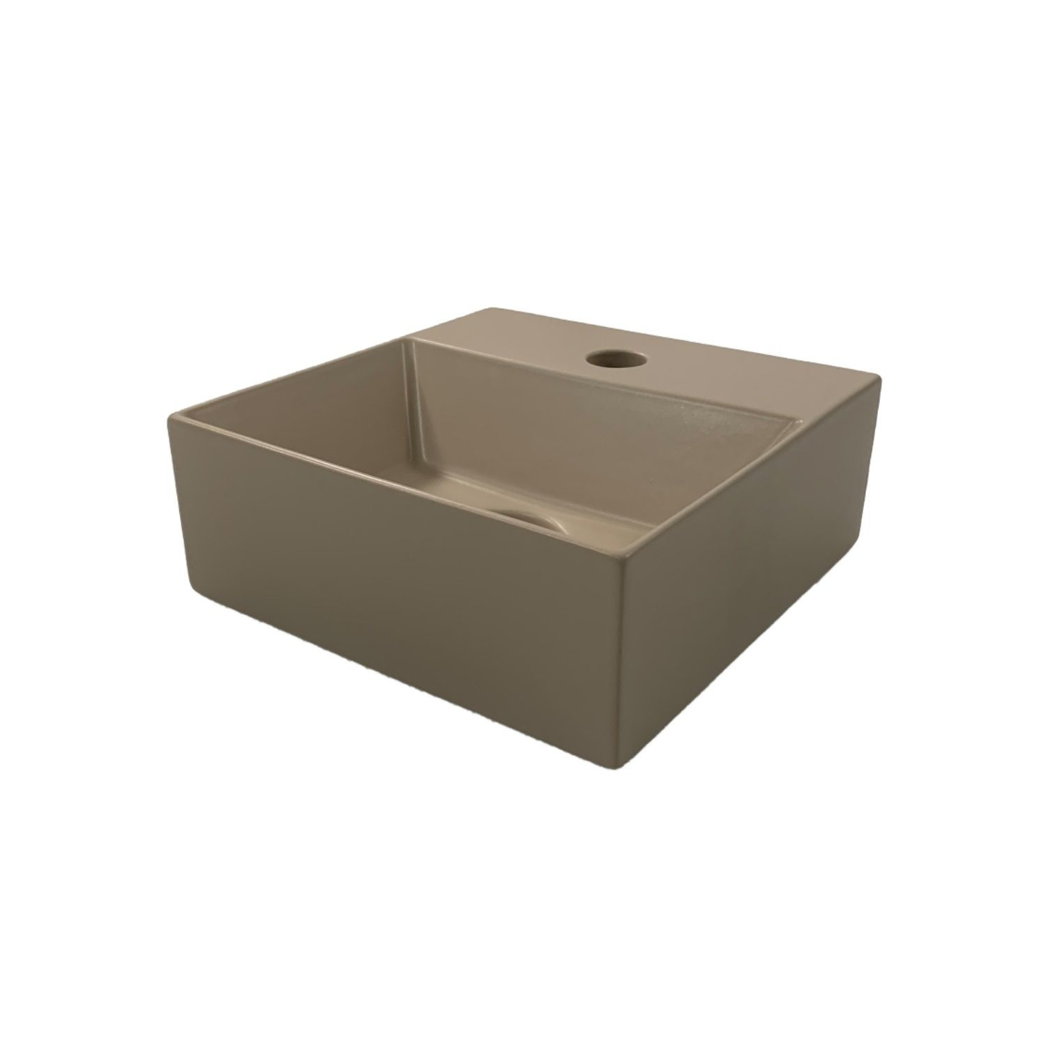 SCHADEMODEL: Salenzi Spy Fontein met clickwaste 30x30 cm mat taupe
