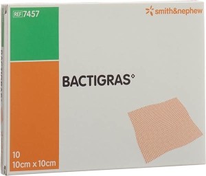 BACTIGRAS Gazeverband 10cmx10cm, 10 Stück