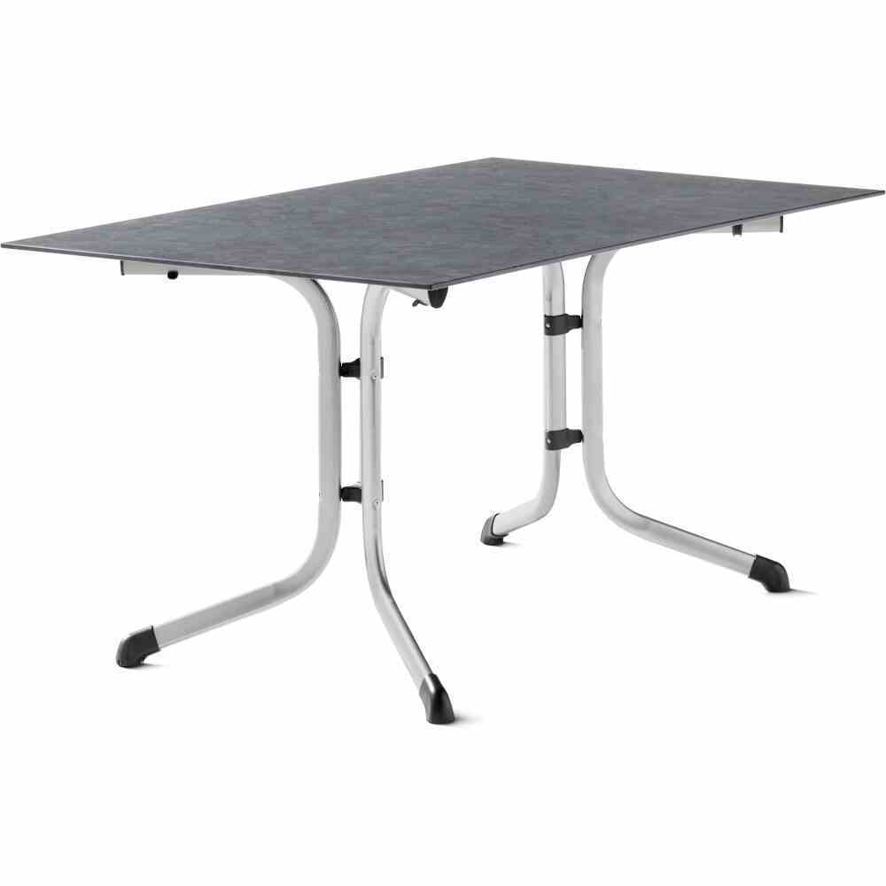 Klapptisch POLYTEC - graphit - Schiefer anthrazit - 140x90 cm