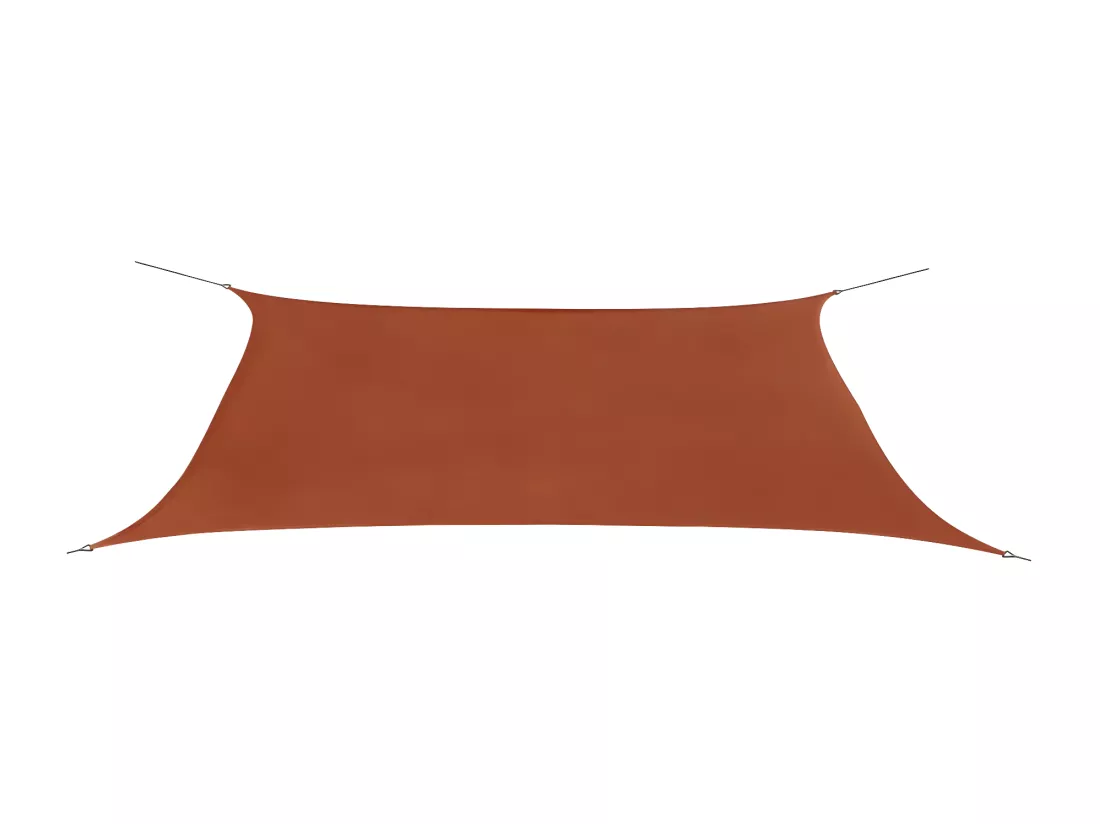 Voile d'ombrage en tissu Oxford rectangulaire terracotta 4x6 m