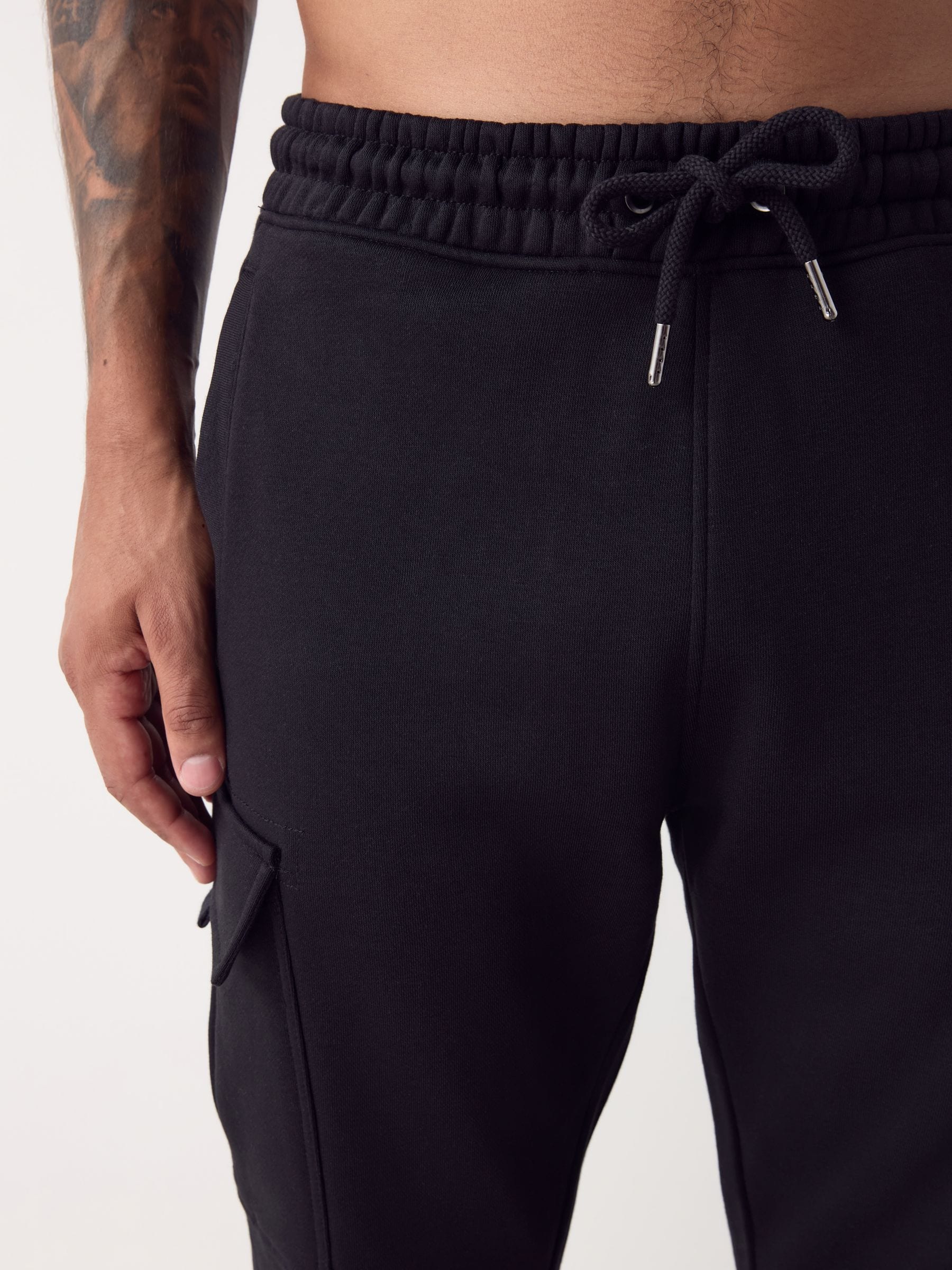 Zwart - Slim Fit - Cargo joggingbroek