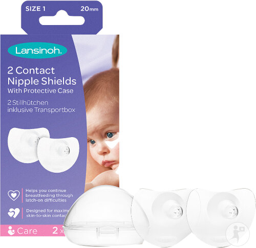 Lansinoh Contact Bouts De Seins Taille 1 20mm 2 Pièces + Étui Protection