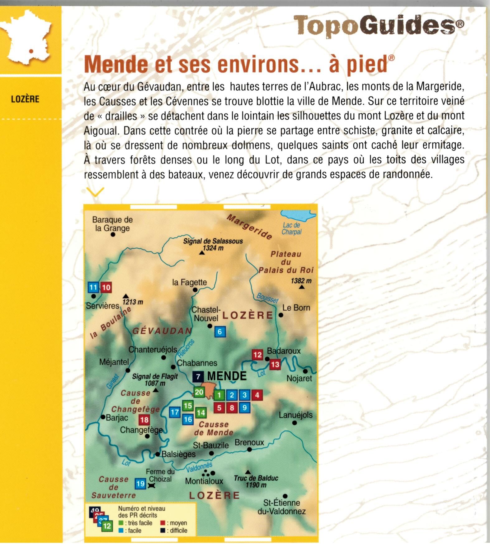 FFRP - P481 MENDE ET SES ENVIRONS A PIED FFRP